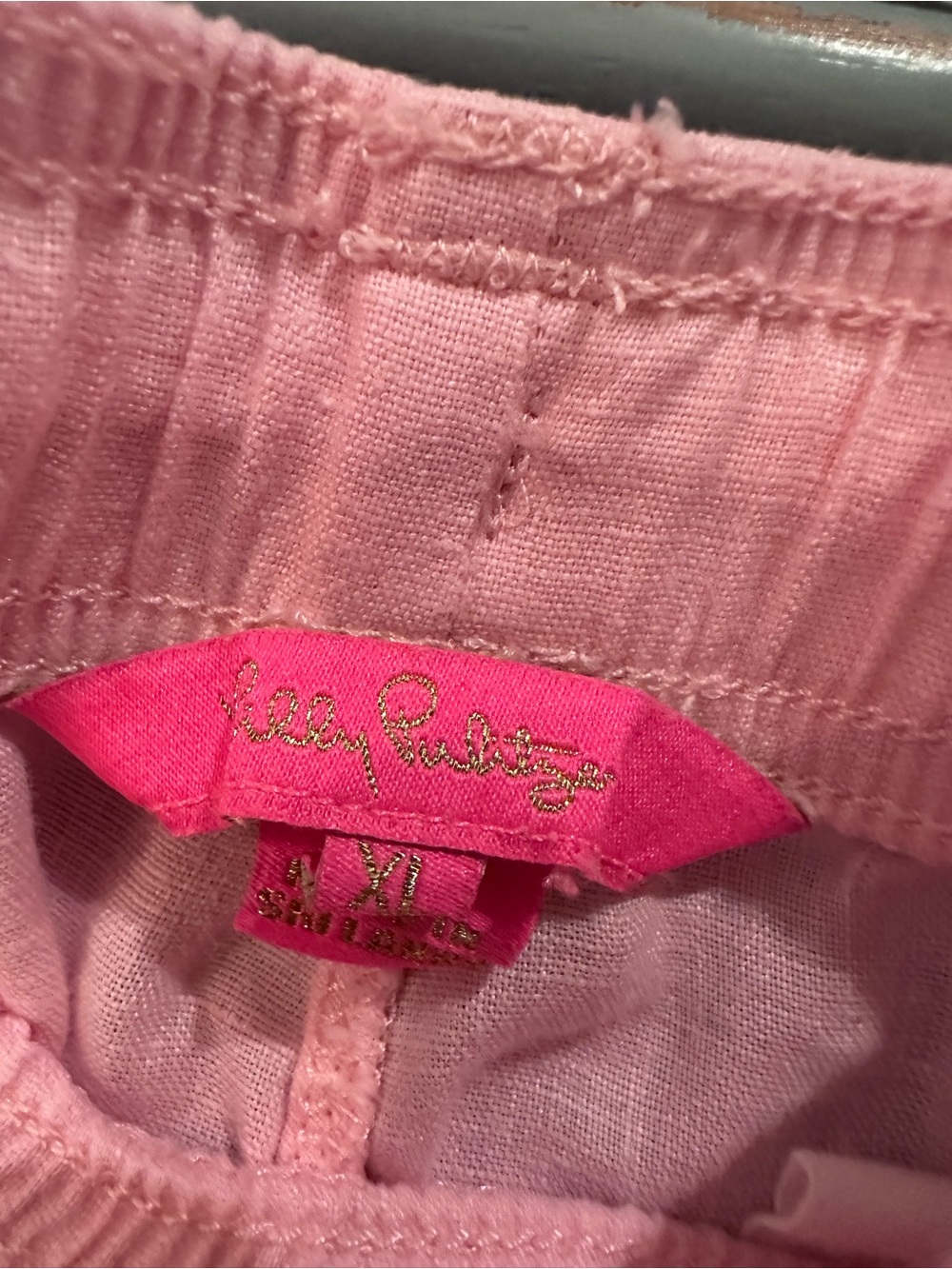 Lilly Pulitzer Light Pink Kids Shorts with Hot Pink Label Size XL